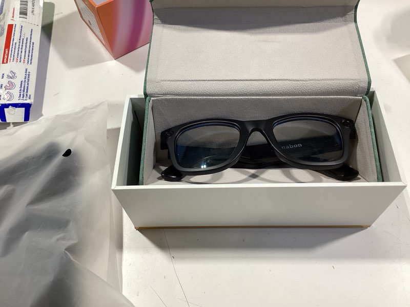 Condition photo showing Good Condition for upgraded ai smart glasses with camera, 800w anti-shake camera glasses, real-time translation, ai object recognition, voice assistant, blue light glasses suitable for business, travel and outdoor use anti blue light lenses/black