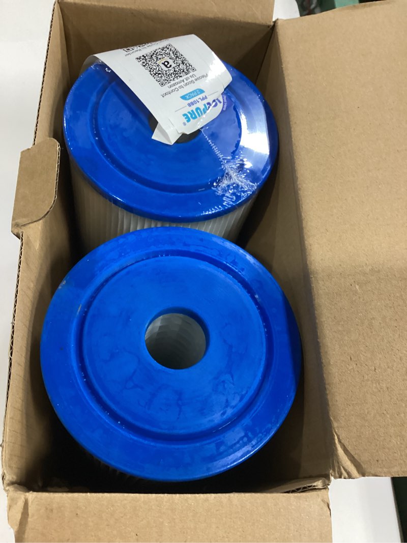 Condition photo showing Good Condition for ICEPURE 5 Micron 10" x 4.5" Whole House Sediment Pleated Water Filter Replacement for GE FXHSC, Culligan R50-BBSA, Pentek R50-BB, DuPont WFHDC3001, W50PEHD, GXWH40L, GXWH35F for Well Water, 2PACK 5 Micron 2 Count (Pack of 1)