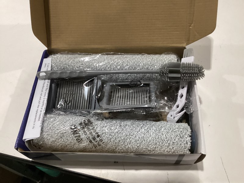Condition photo showing New/Like New for s5 roller brush and hepa vacuum filter replacement for tineco floor one s5, s5 pro, s5 pro 2, s5 blue smart cordless wet dry vacuum cleaner replacement parts include 2 hepa filters, 2 brush rollers grey