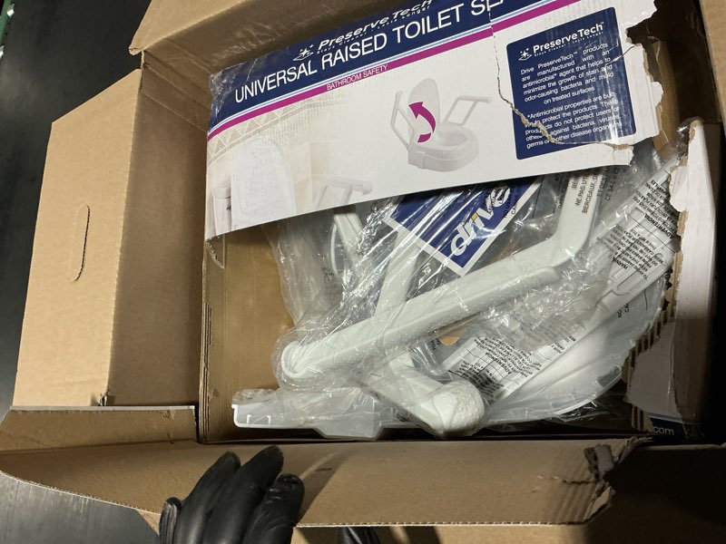 Condition photo showing Good Condition for Drive Medical PreserveTech Universal Raised Toilet Seat with Handles, White