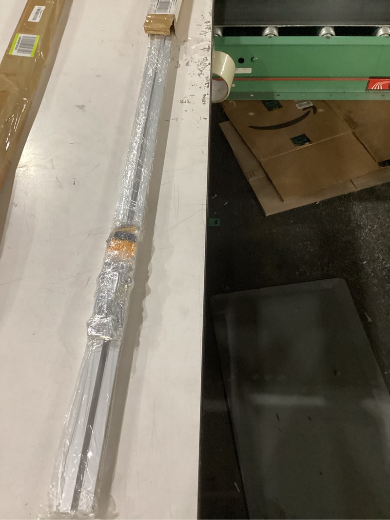 Condition photo showing New/Like New for picture rail hanging system 47 inch - heavy duty picture hanging kit mounted on wall/ceiling with 2 picture rails 47 inch, 4 nylon cords, 4 hooks, hardwares for home, office, museum, art galleries