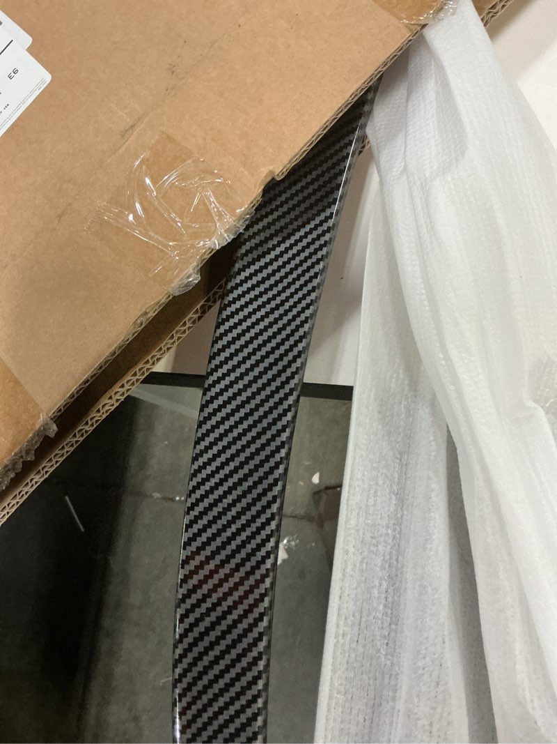 Condition photo showing Good Condition for KHK E90 Rear Spoiler, Carbon Fiber Pattern Rear Trunk Spoiler Wings, ABS Material M3 Style Rear Spoiler Wing Lid Fits for 2006-2011 BMW E90 3-Series 4 Door Sedan & 2008-2011 for BMW M3 Sedan E90 Carbon Fiber Pattern