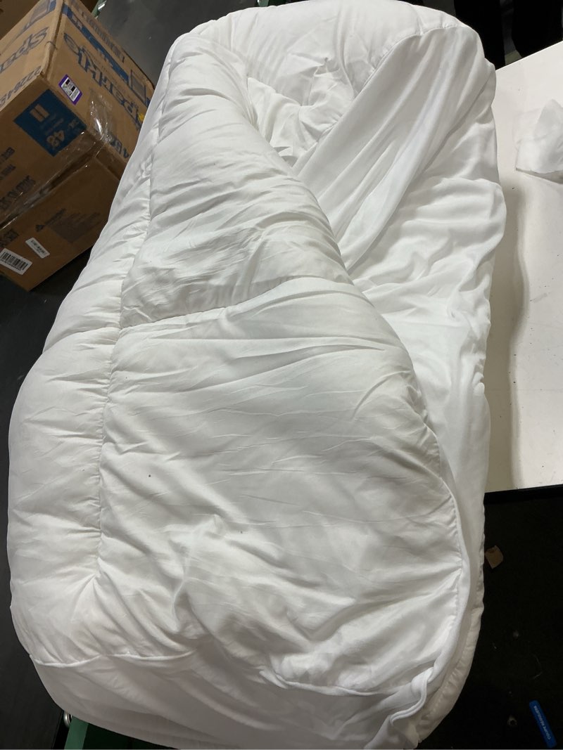 Condition photo showing As Is for cohome queen size mattress topper extra thick cooling mattress pad 400tc cotton top plush down alternative fill pillow top mattress cover with 8-21 inch deep pocket (60x80 inches, white-classic) white - classic queen