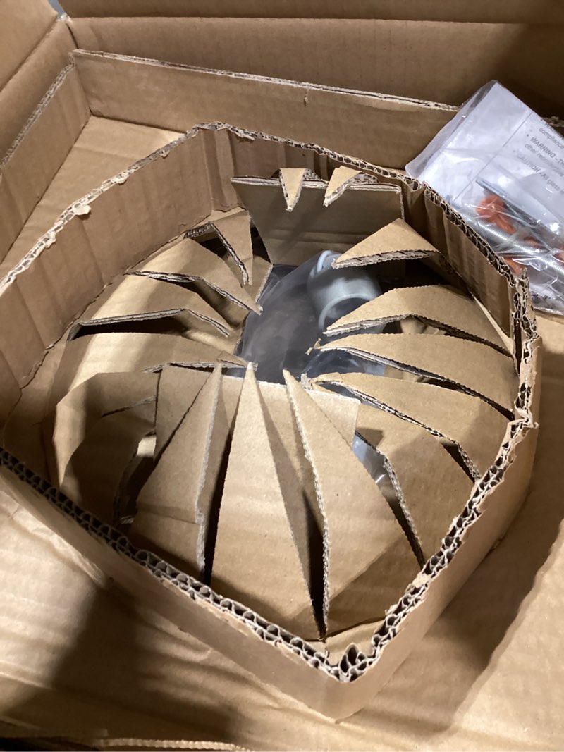 Condition photo showing New/Like New for joel modern 2-light flush mount ceiling light fixture with etched glass shade for hallway, entryway, passway, dining room, bedroom, garage, kitchen, balcony, living room