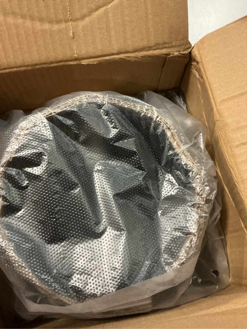 Condition photo showing New/Like New for hon&guan dryer vent cover outside with removable mesh, wall mount extractor vent with rubber cushioned non-return flap, high quality iron outside dryer vent cover for house (black, 6 inch) 6 inch black