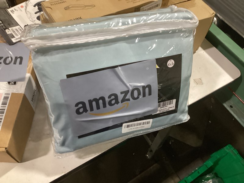 Condition photo showing As Is for mygiza sheets rv king (72 x 80) 400 thread count egyptian cotton sheet set - sky blue, 4 pc including deep pocket fitted sheet & flat sheet rv king solid sky blue