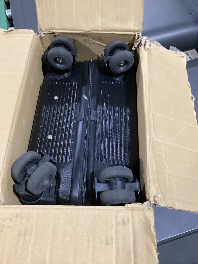 Condition photo showing Good Condition for 20 inch carry-on luggage, 22x14x9 airline approved carry on luggage, hard shell small rolling carry on suitcase with spinner wheels tsa approved for travel (black, 20 in) black 20 in