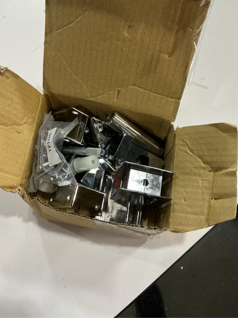 Condition photo showing New/Like New for tp 1100 toilet partition die cast zamac complete inswing door hardware set, 1 in. door 1-1/4 in. pilaster 1 in. inswing chrome