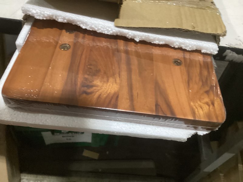 Condition photo showing Good Condition for Teak Bathtub Tray Caddy - 35" Wide Adjustable Bathtub Table for Freestanding Tubs, Non-Slip Design with Phone/Wine Holder, Natural Bath Spa Essentials Natural Teak 9" x 35" x 2.5"