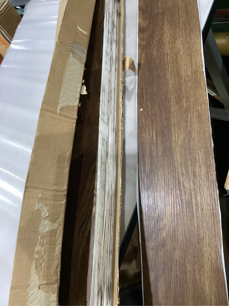 Condition photo showing New/Like New for Vinyl Flooring - Wood Flooring Peel and Stick Floor Tiles Self Adhesive Floor Planks 2mm 36 Packs Waterproof for Kitchen Living Room Floor Planks (54Sq.Ft,IPA) 54 Sq.Ft/36 Planks Ipa