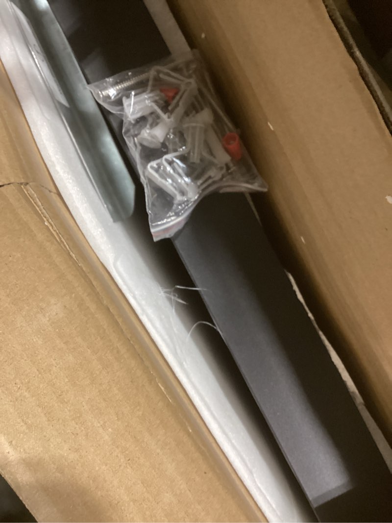 Condition photo showing item condition for 24x36 Inch LED Bathroom Mirror with Lights, Adjustable 3000K/4500K/6000K, Wall Mounted Black Lighted Bathroom Vanity Mirror, Stepless Dimmable, Anti-Fog, Memory Function Black 24"L x 36"W