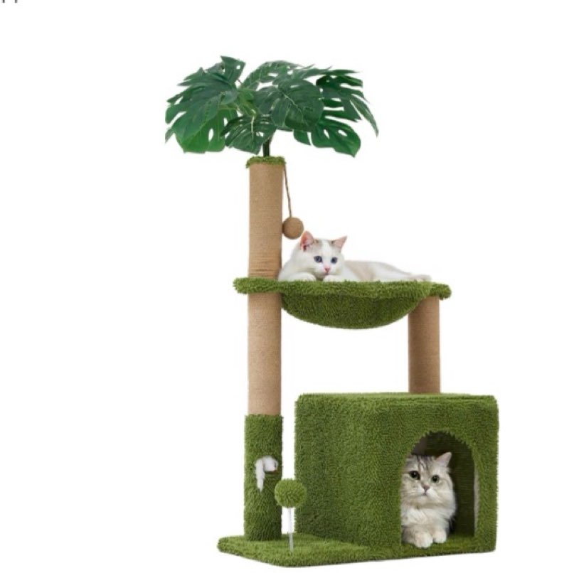 Woochpet 37" Cat Tree Tower for Indoor Cats Multi-Functional Comfy Cat Bed - with Sturdy Scratching 