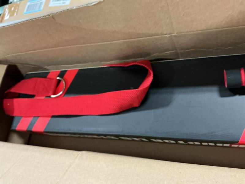 Condition photo showing Good Condition for 3 bar leg stretcher for splits and adductor stretch to over 180°, split machine for flexibility with 6 regulations - legs spreader, groin stretcher, ballet, with padded grips and strap
