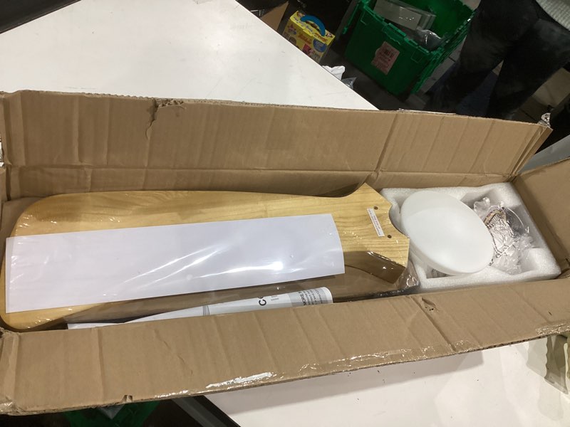 Condition photo showing Good Condition for OMYU Flush Mount Ceiling Fans with Lights,42 inch,Remote Control,Wall Switch,Solid Wood Blades,Dimma