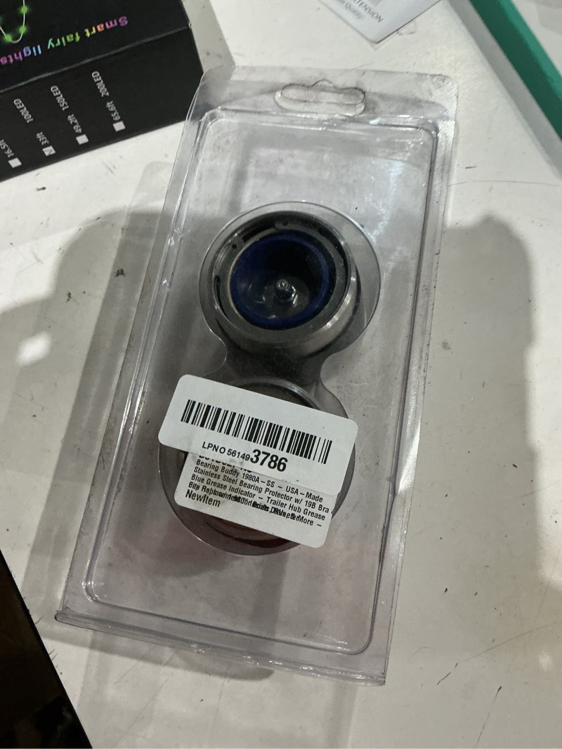 Condition photo showing As Is for bearing buddy 1980a-ss - usa-made stainless steel bearing protector w/ 19b bra & blue grease indicator - trailer hub grease cap replacement for boats, rvs, & more - fits hubs w/ 1.980” inside diameter silver blue