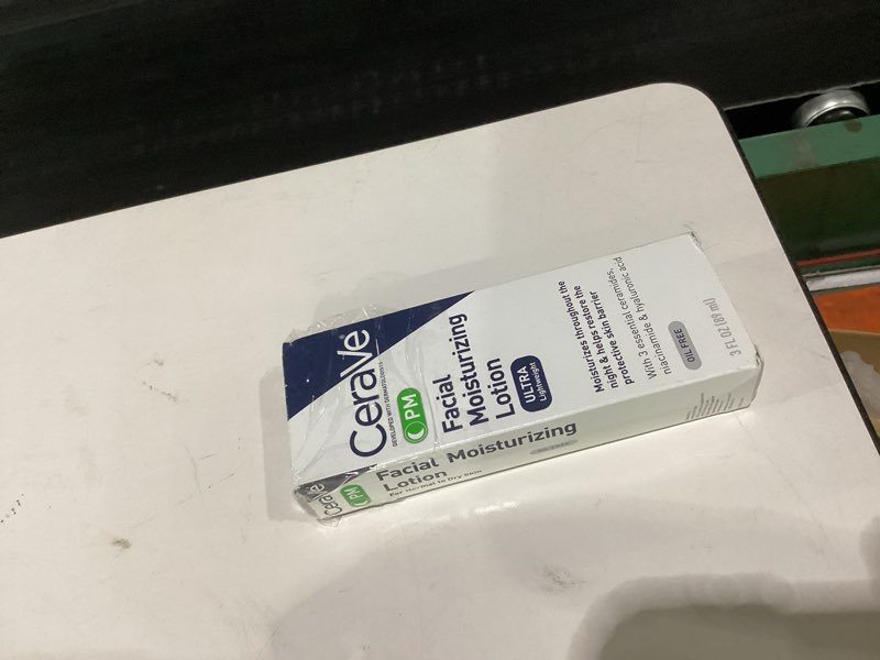 Condition photo showing Good Condition for cerave pm facial moisturizing lotion, night cream with hyaluronic acid and niacinamide, ultra-lightweight, oil-free moisturizer for face, 3 ounce 3 fl oz (pack of 1)