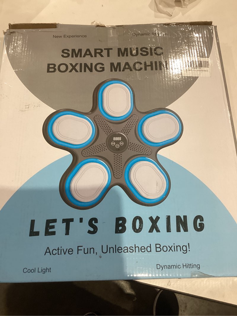 Condition photo showing Good Condition for Smart Music Boxing Machine for Adults and Kids, Training Machine with LED Electronic Wall Mounted, Home Indoor Workout Equipment with Premium Boxing Gloves Black 11