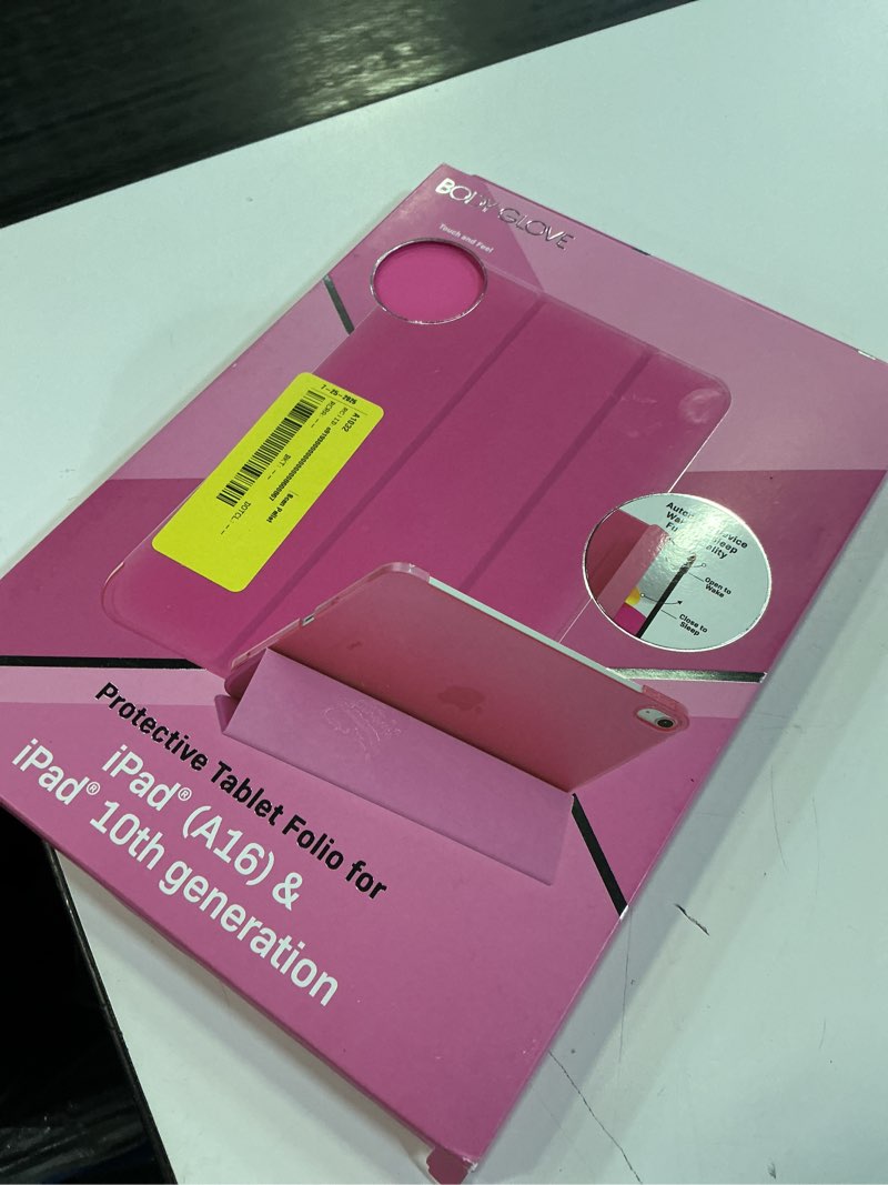 Condition photo showing New/Like New for (the color is pink)body glove tablet folio case for ipad (a16) / ipad (10th generation) - blue