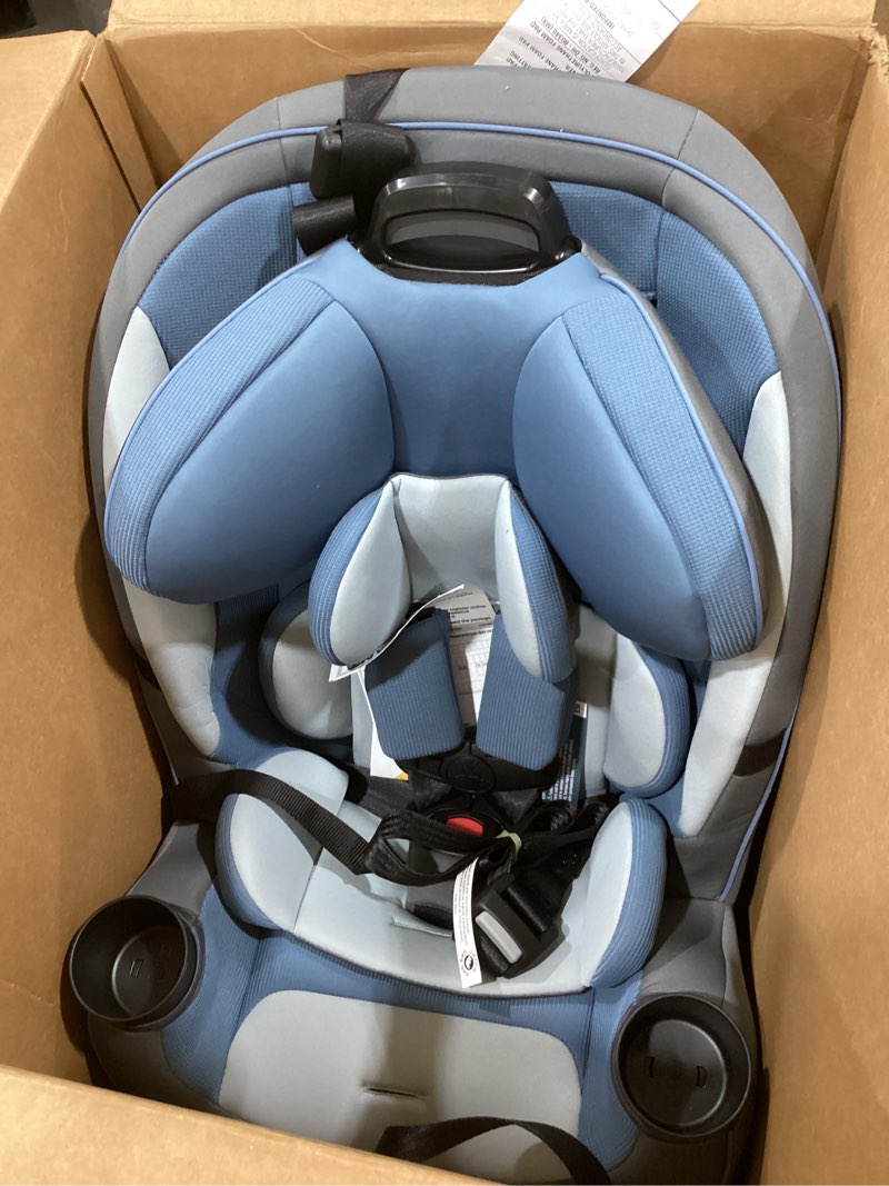 Condition photo showing Good Condition for safety 1st grow and go all-in-one slim convertible car seat, rear facing, 5-40 lbs, forward facing (30–65 lbs), high back booster seat 40-100 pounds, alaskan blue