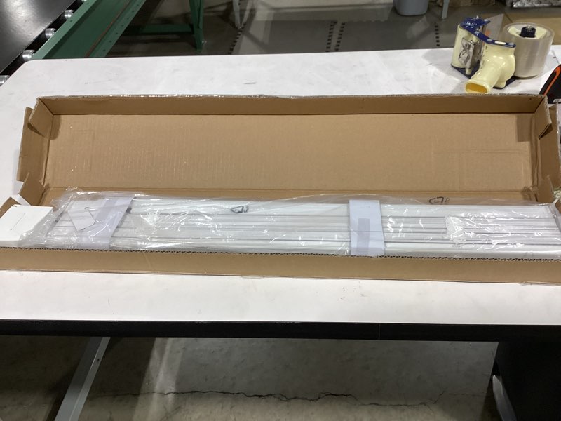 Cordless Vinyl Mini L Blinds 26" W x 48" H, 1" Slat White Horizontal Windows L Blind for Door, Shades, Camper, Light Filtering, Interiors, Arrive 1/2 Inch Narrower Indoor