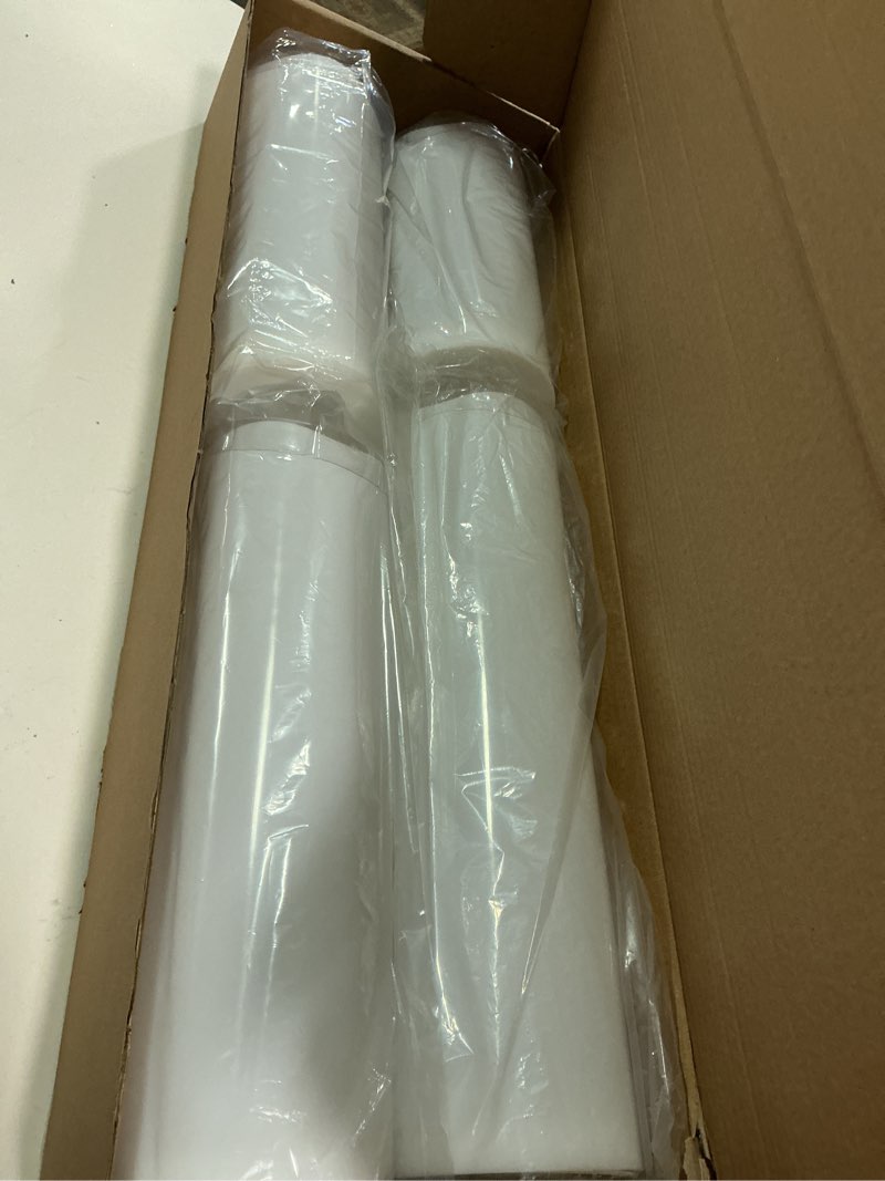 Condition photo showing Good Condition for 8" 10" 12" 14" x 4" Large Waterproof Outdoor Flameless Candles, 4 Pcs LED Pillar Candles with Remote and Timers Battery Operated Jumbo Flickering for Home Patio Church Lanterns(White) White 8" 10" 12" 14" X 4" Classic