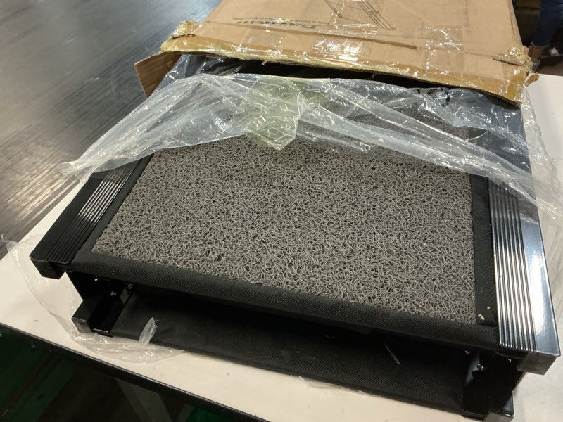 Condition photo showing Good Condition for dog ramp for car 71'' x-long & 17.2" wide folding dog ramps for large dogs with non-slip rug surface portable dog car ramp for suv car & truck, outdoor dog ramp up to 250 lbs