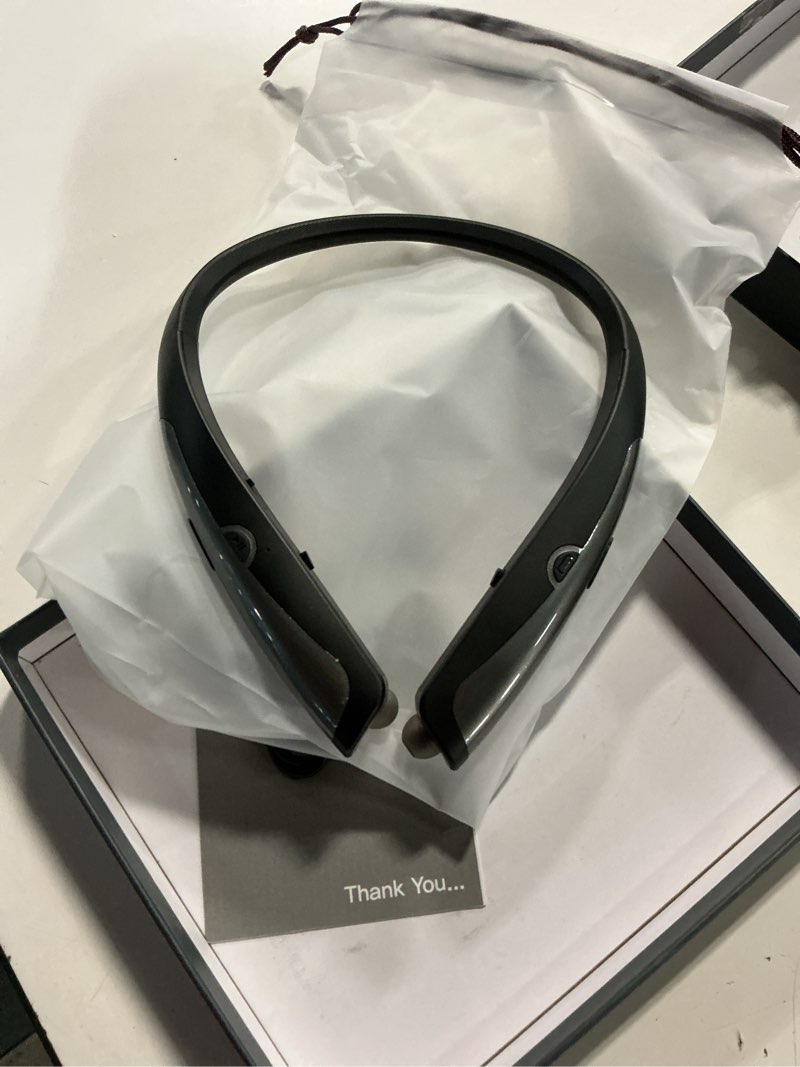 Condition photo showing Good Condition for bluetooth 5.3 neckband bluetooth headphone, sweat resistant noise cancelling stereo headphones, and retractable ear tips for music, conference, videos?bright black?
