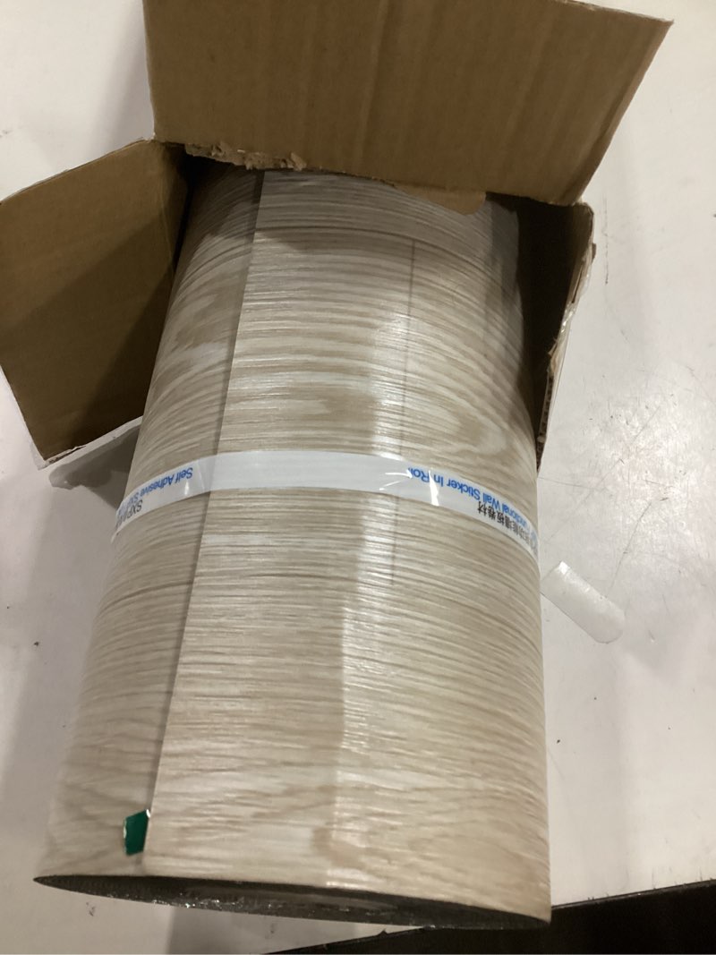 Condition photo showing New/Like New for 3D Peel and Stick Floor Tile Vinyl Flooring Roll Wood Plank Sticker 23"x 393"/64 Sq.Ft, for Home Apartment Room Self Adhesive Easy DIY Removable Waterproof Thicken Floor Covering Maple Wood