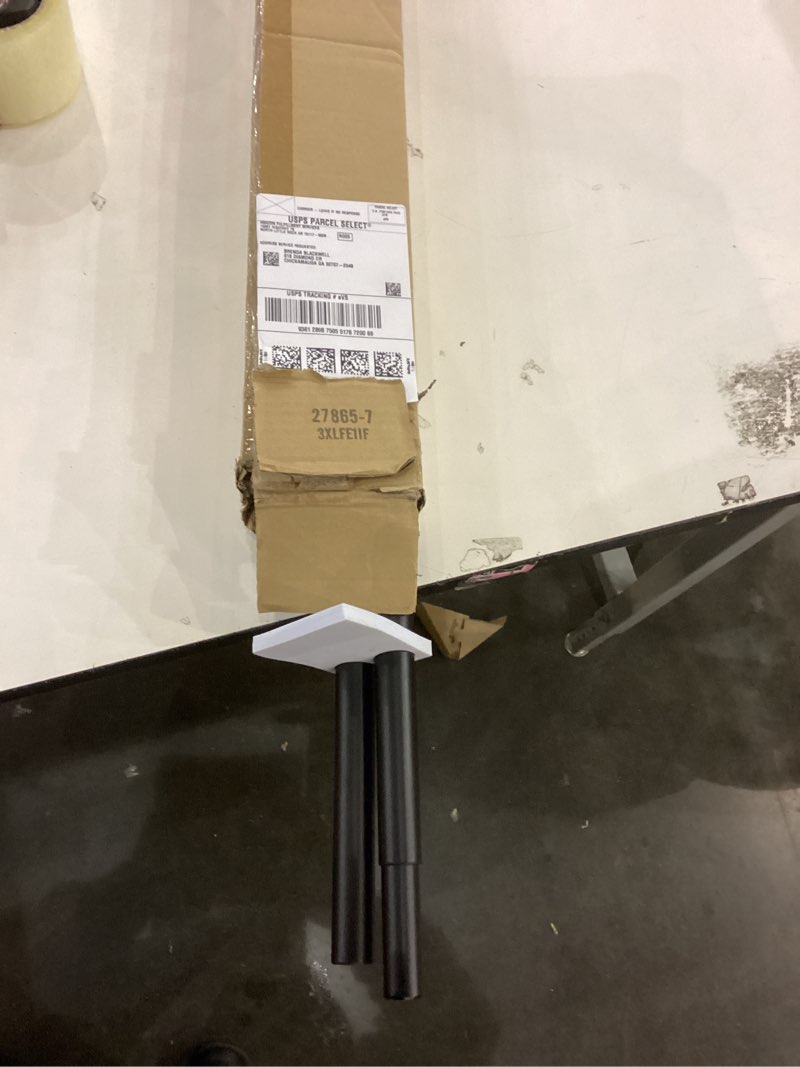 Condition photo showing As Is for Decopolitan Urn Single Rod Set, 72-144-Inch, Antique Black Antique Black 72-144-Inch Curtain Rod