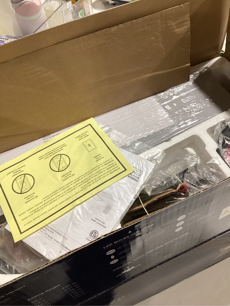 Condition photo showing As Is for Harbor Breeze Summersville 52-in Textured Black