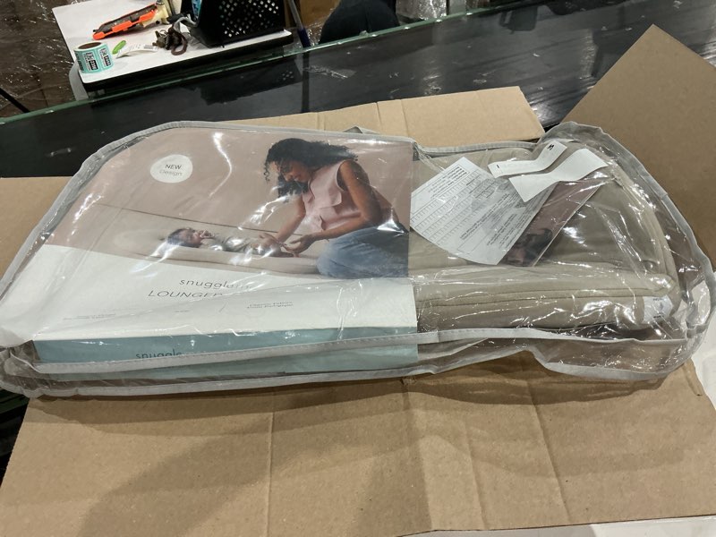 Condition photo showing Good Condition for snuggle me® baby lounger curve (0-6 months) - premium organic cotton with foam core, machine-washable cover, buttery-soft & breathable infant lounger with travel bag (30 in x 20 in x 1.9 in) - birch