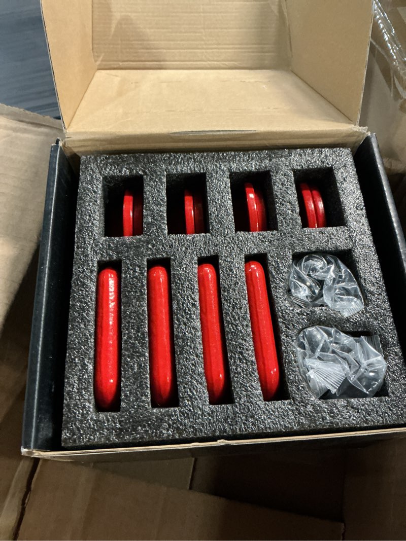 Condition photo showing New/Like New for autobots 1/2" heavy duty bolt-on forged d ring, 12000lbs break strength tie down anchors hooks, for trailers, trucks, and cargo tie downs (pack of 4) red d-ring red