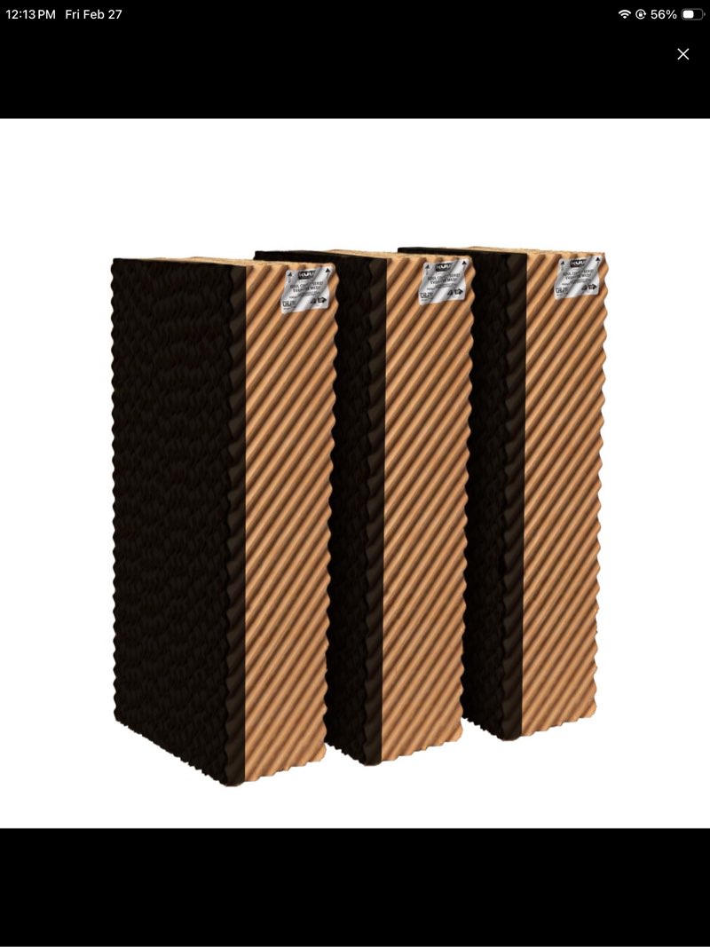 portacool pachtb130k hydrotek™ replacement media set for portacool cyclone 130, brown/black, 1 set