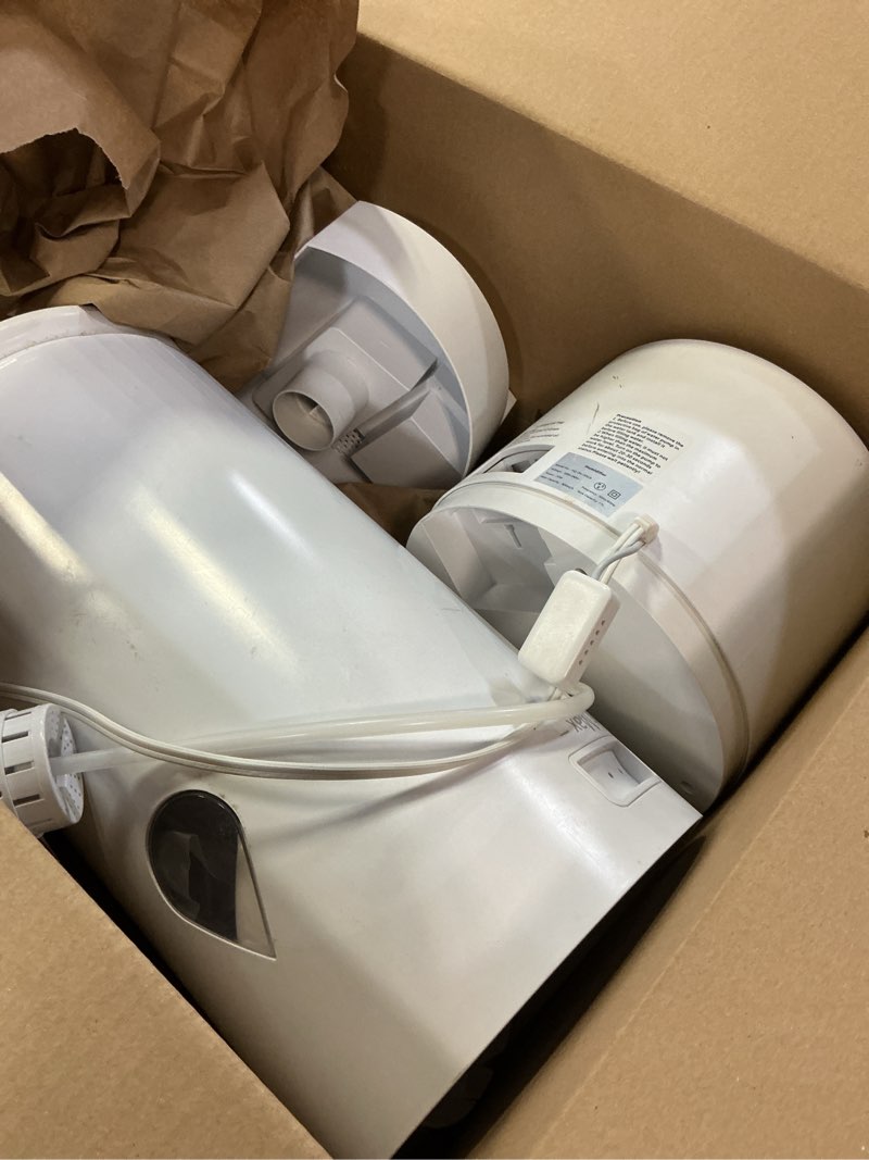 Condition photo showing As Is for 17L/4.5Gal Ultra Large Humidifiers for Bedroom 2000 sq ft, Quiet Humidifiers for Large Room, Tower Humidifier with 4 Mist Mode & Extension Tube for Home School Office Commercial Greenhouse Plants WHITE