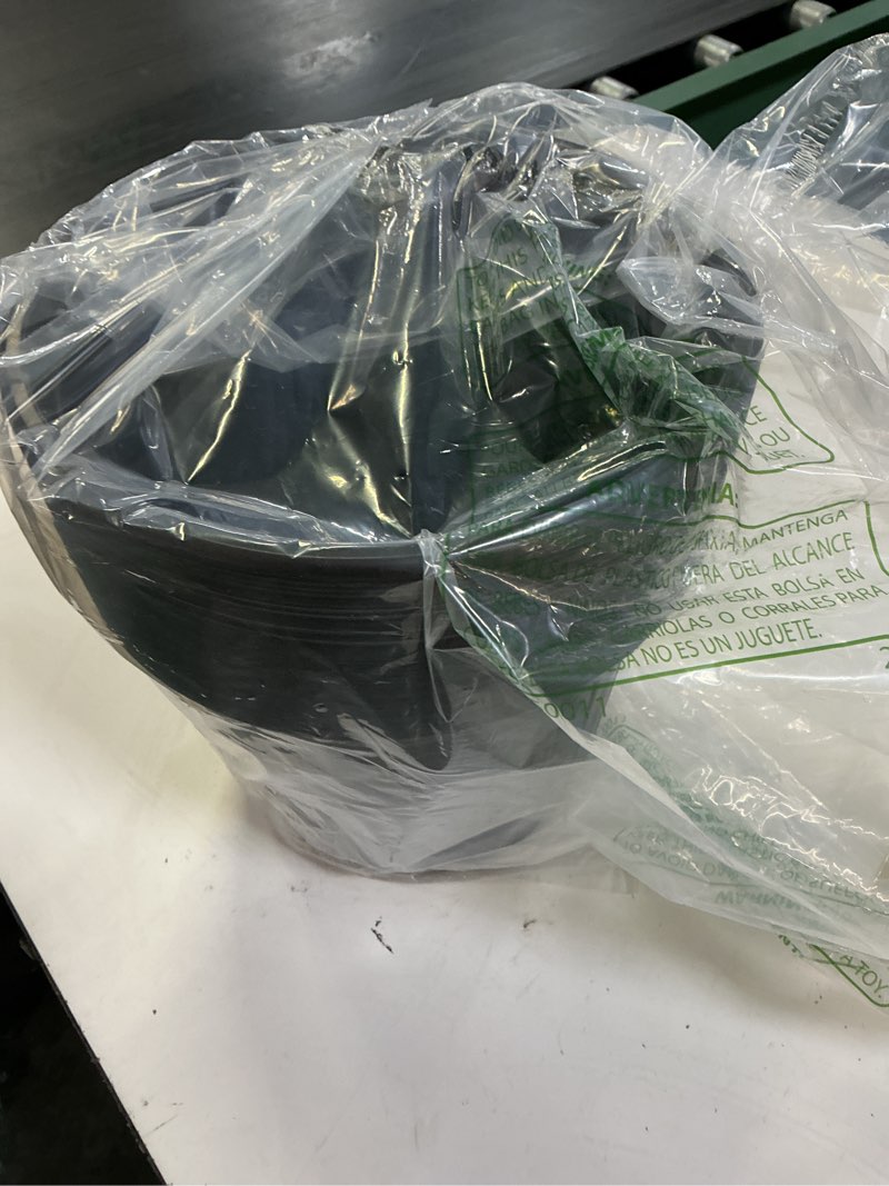 Condition photo showing Good Condition for 24 pack 2 gallon nursery pots, thickened soft black plastic plant pots with 24pcs waterproof plastic t-type plant tags and 2pcs/set transplanting digging mini tools 2gallon(24pack)