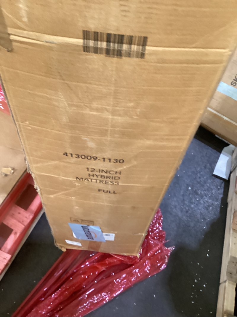 Condition photo showing New/Like New for classic brands mercer cool gel memory foam and innerspring hybrid 12-inch pillow top mattress, mattress in a box, full white full 12-inch