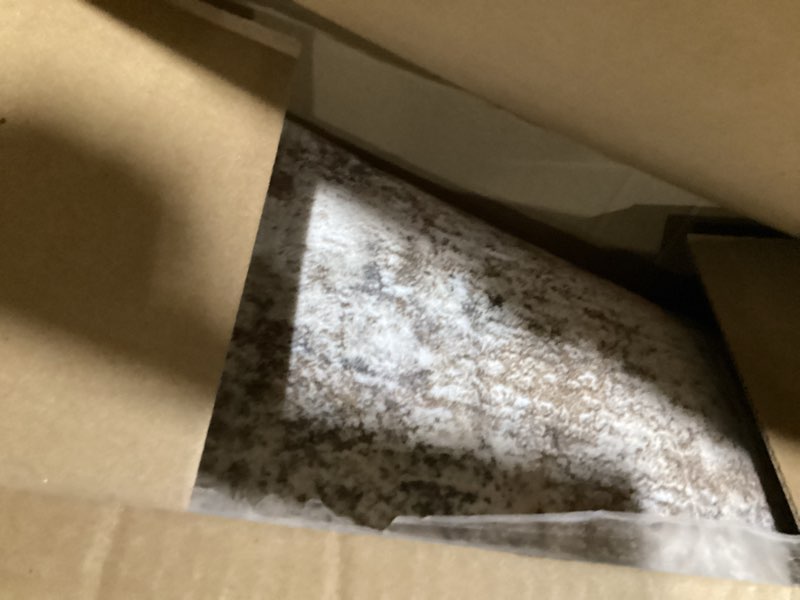 Condition photo showing Good Condition for goideal washable rug 4x6, sage green area rugs non slip, indoor low pile carpet with rubber backing for living room kitchen bathroom entryway office bedroom 4' x 6' green/light brown