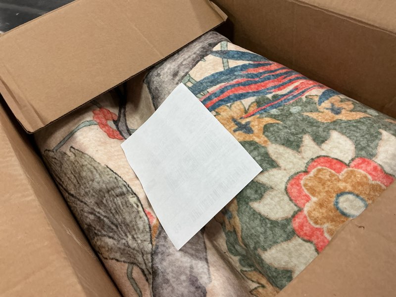 Condition photo showing Good Condition for Lahome Botanical Birds Washable Green Rugs for Living Room, 8x10 Dining Room Rugs for Under Table, Large Vintage Indoor Floor Carpet for Bedroom Home Office (8x10ft,Green) 8' x 10' (Rectangular) Green