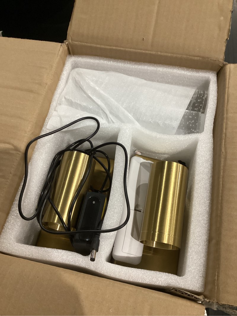 Condition photo showing Good Condition for camuucci Battery Operated Wall Sconces Set of 2 Rechargeable Battery Powered Wall Light with 12000mAh Not Hardwired Dimmable Wall Lamp Fixtures for Bedroom Living Room Gold 20.9 Inches