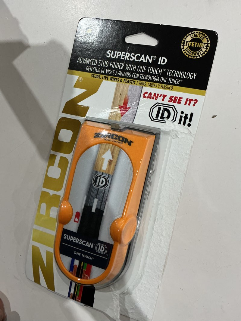 Condition photo showing As Is for zircon superscan 1.5-in scan depth metal and wood stud finder