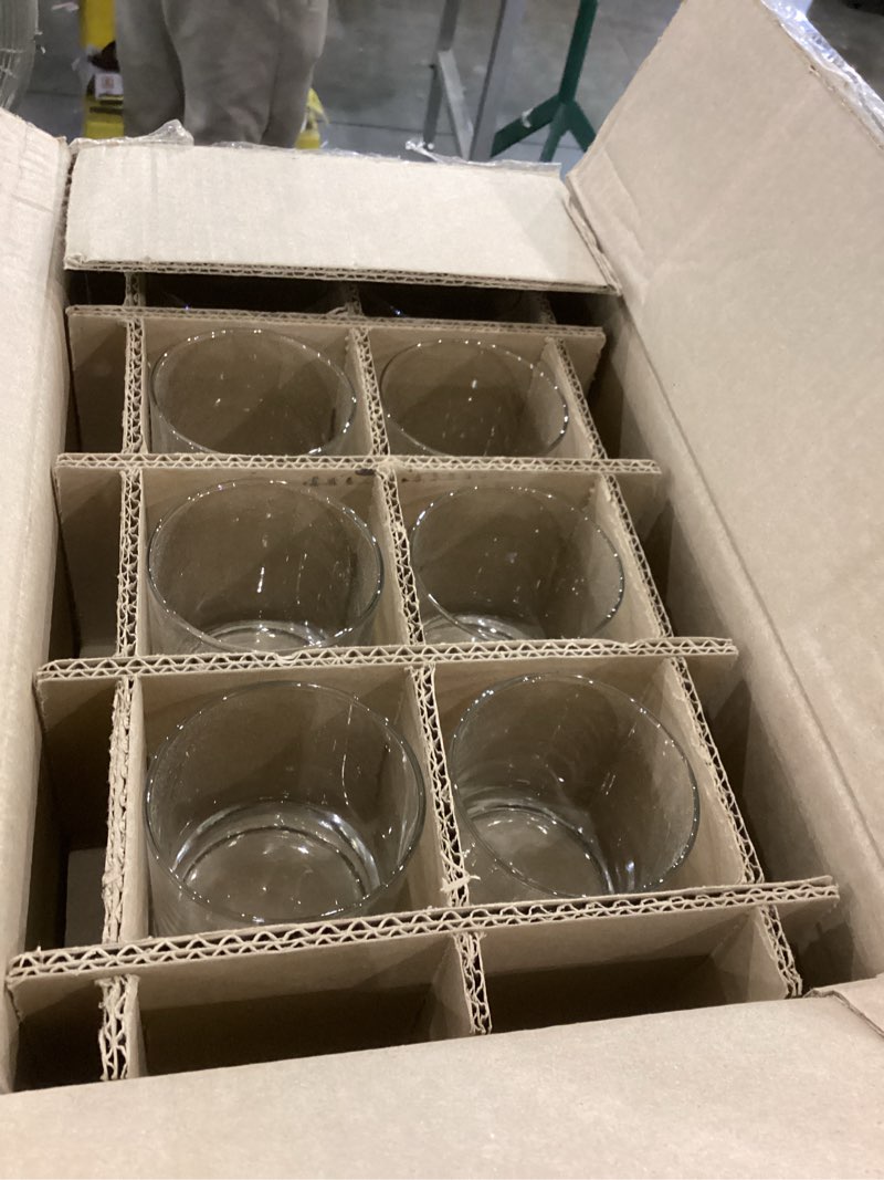 Condition photo showing As Is for Libbey Province Tumbler and Rocks Glass Set, Elegant Drinkware Glasses Set, Tall Drinking Glasses with Modern Lines, Dishwasher Safe Drinking Glasses Set of 16 01 - Province 16