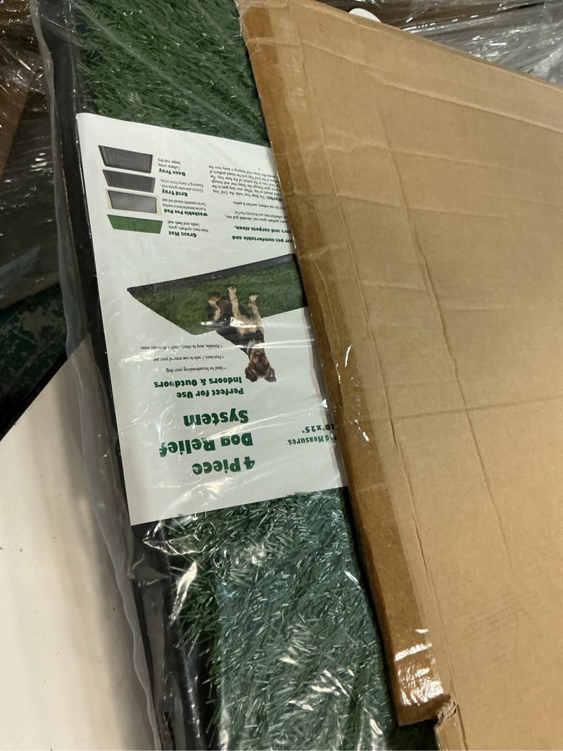 Condition photo showing Good Condition for artificial grass puppy pee pad for dogs and small pets - 20x25 reusable 4-layer training potty pad with tray - dog house and pet supplies by petmaker medium 4-layer system