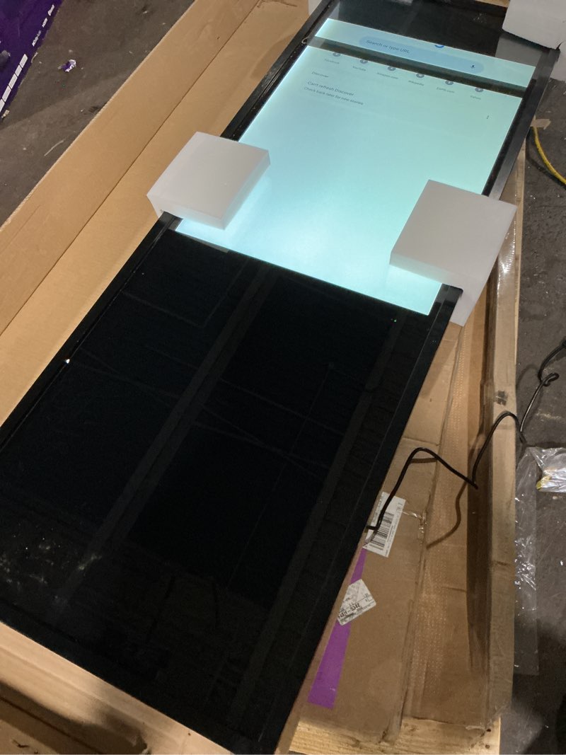 Condition photo showing As Is for display error digital signage display, lcd screen advertising display kiosk interactive totem floor standing auto ad player with usb/hdmi/wifi android os (43'' touch screen) 43\" 2k touch