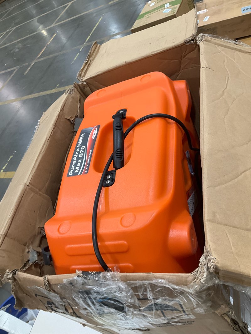 Condition photo showing Good Condition for alorair pureairo hepa max 970 industrial air scrubber, 3-stage filtration system, gfci outlet, negative air scrubber water damage restoration interior decoration