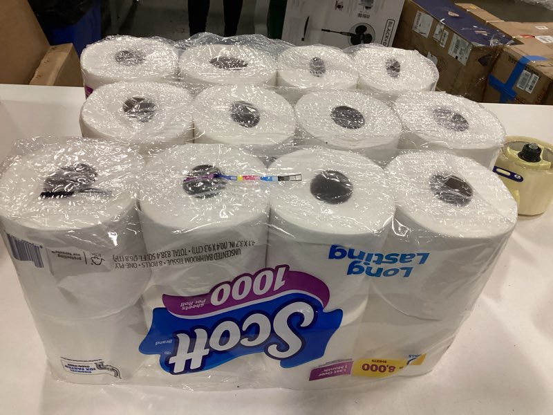Condition photo showing As Is for ( incomplete) Scott 1000 Toilet Paper, 32 Rolls, Septic-Safe, 1-Ply Toilet Tissue Regular 1000 Sheets (Pack of 32)