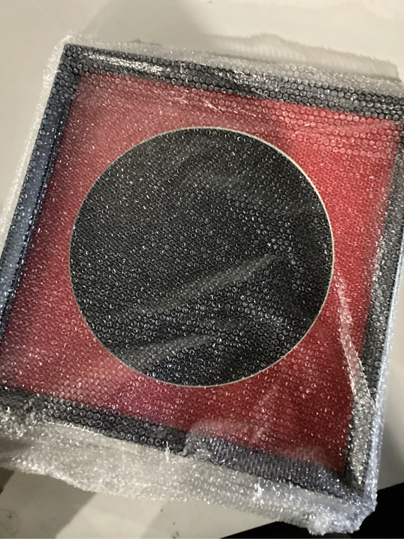 Condition photo showing New/Like New for drum head shadow box,14" drum head display frame,autographed drum head display,wall mount wooden drum head display case cabinet,98% uv resistant with glass panel,with black/red double pad,18.9 x18.9