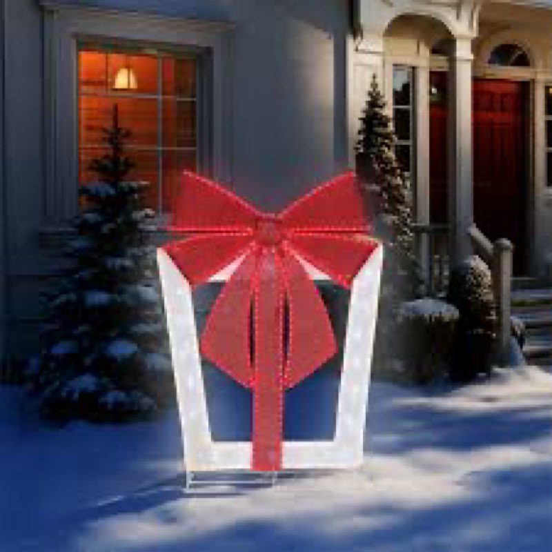 Holiday living 4 ft gift box with light effects