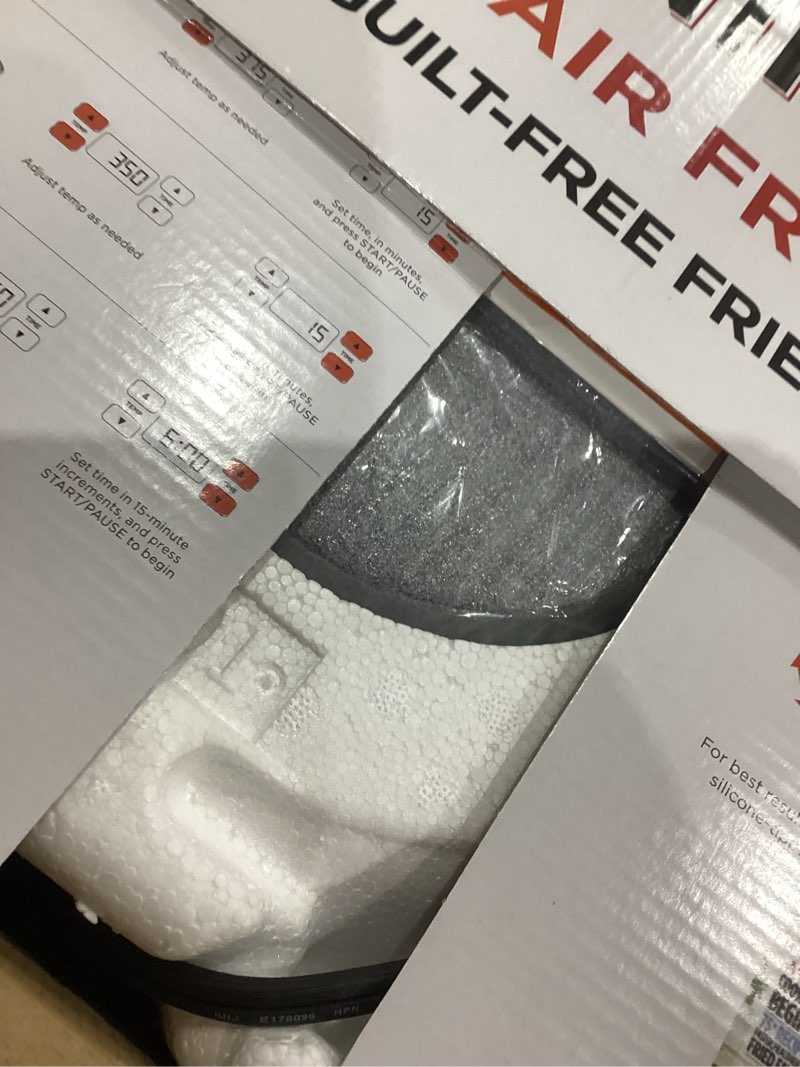 Condition photo showing New/Like New for Ninja Air Fryer, Roast, Bake, Air Fry, Roast, Broil, Reheats, & Dehydrates, 4-in-1, Fries, Frozen Food, Veggies, and Juicy Meat, Less Oil, Easy Meals, Healthy Meals, Compact, 4 QT, Grey, AF101