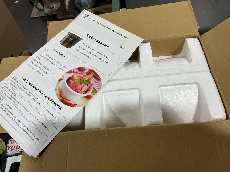 Condition photo showing Good Condition for Juicer Machines, 3-in-1 Cold Press Juicer with 6.5" Extra Large Chute, 100oz Large Capacity, AC Motor, Makes Juice, Nut Milk & Sorbet, Premium Gray