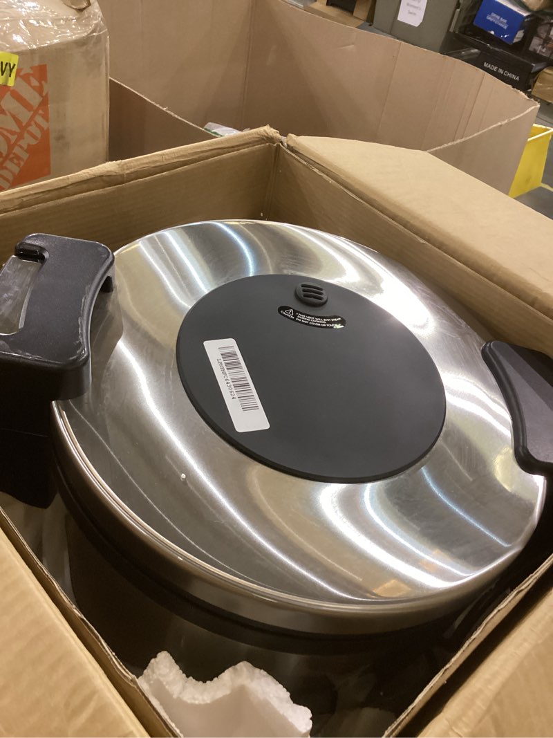 Condition photo showing As Is for CUCKOO Commercial Rice Cooker & Warmer, Extra Large Rice Cooker 30-Cup Uncooked / 60-Cup Cooked, Professional Industrial Grain Cooker with Large Capacity, Easy One-Touch Operation, Silver (CR-3055)